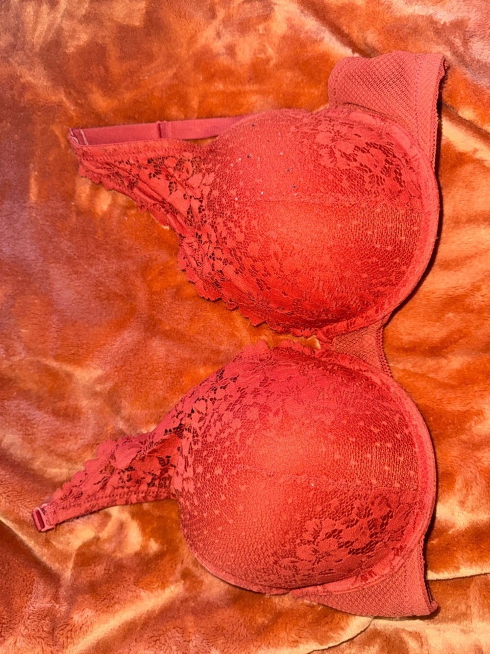 Auden Red Lace Underwire Bra